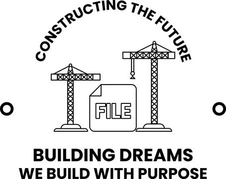 The logo is about constructing the future Stock Illustration