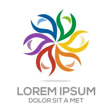 Logo Abstract Circle Icon Vector Stock Illustration