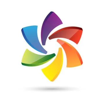 Logo abstract circle multi color Stock Illustration