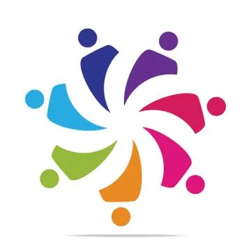 Logo Abstract Circle People Concept Stock Illustration