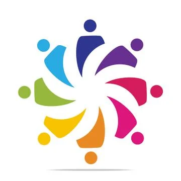 Logo Abstract Circle People Concept Stock Illustration