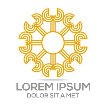 Logo Abstract Circle Three Infinity Corporation Concept Stock Illustration