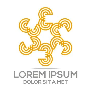 Logo Abstract Circle Three Infinity Corporation Concept Stock Illustration