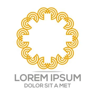 Logo Abstract Circle Three Infinity Corporation Concept Stock Illustration