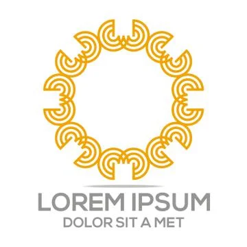 Logo Abstract Circle Three Infinity Corporation Concept Stock Illustration