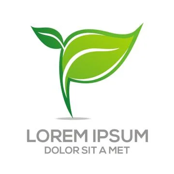Logo abstract eco leaf icon natural vector Stock Illustration