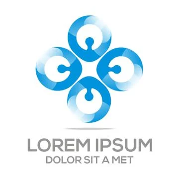 Logo abstract infinity element vector Stock Illustration