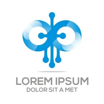 Logo abstract infinity element vector Stock Illustration