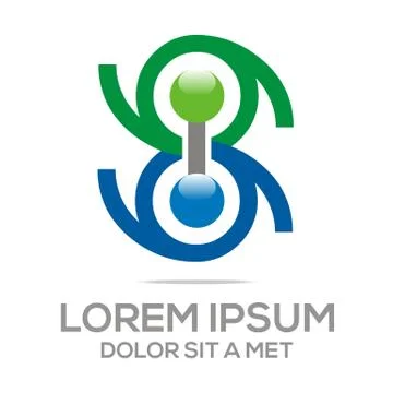 Logo abstract infinity element vector Stock Illustration