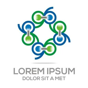 Logo abstract infinity element vector Stock Illustration