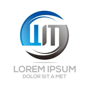 Logo Abstract Letter M Combination W Circle Vector Stock-Illustration