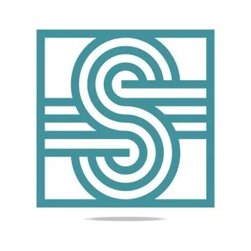 Logo Abstract Letter S Infinity Corporation Concept Design Vector Stock Illustration