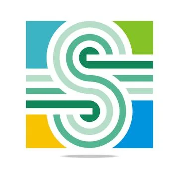 Logo Abstract Letter S Infinity Corporation Concept Design Vector Stock Illustration