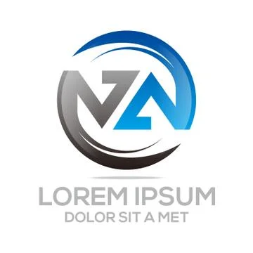 Logo Abstract Letter V Combination A Circle Vector Stock Illustration