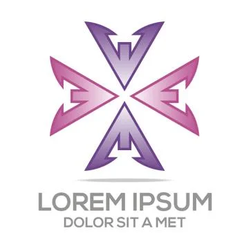 Logo abstract symbol element template business vector Stock Illustration