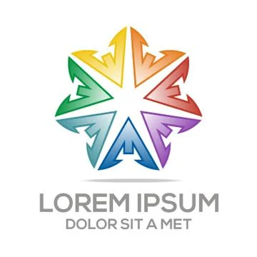 Logo abstract symbol element template business vector Stock Illustration