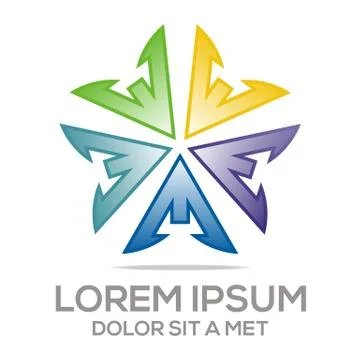 Logo abstract symbol element template business vector Stock Illustration