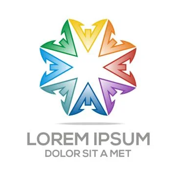 Logo abstract symbol element template business vector Stock Illustration