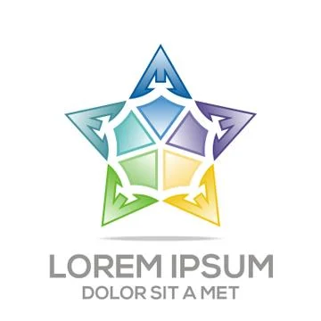 Logo abstract symbol element template business vector Stock Illustration