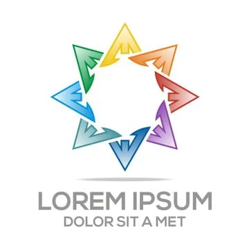 Logo abstract symbol element template business vector Stock Illustration