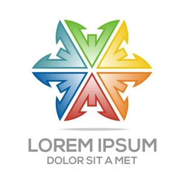 Logo abstract symbol element template business vector Stock Illustration