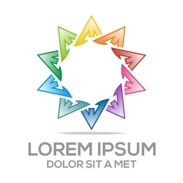 Logo abstract symbol element template business vector Stock Illustration