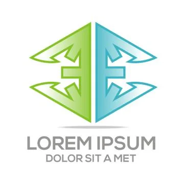 Logo abstract symbol element template business vector Stock Illustration