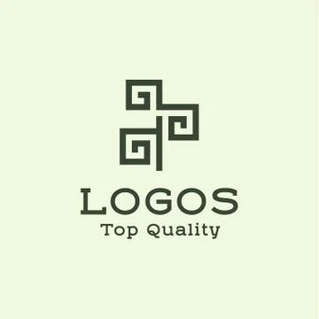 Logo abstract tree flat style vector illustration Stock Illustration