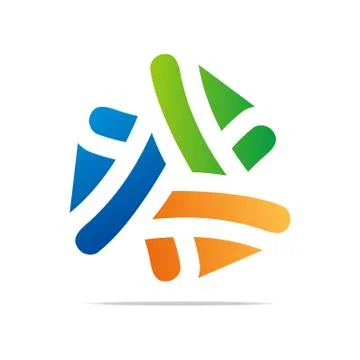 Logo abstract triangle design vector Stock Illustration