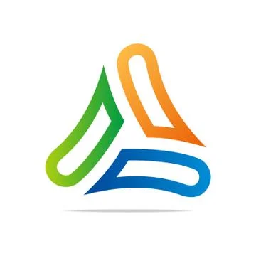 Logo abstract triangle design vector Stock Illustration