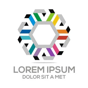 Logo Abstract Triangle Hexagon Vector Stock-Illustration