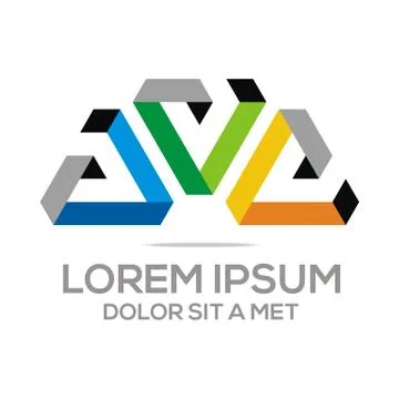 Logo Abstract Triangle Vector Stock Illustration