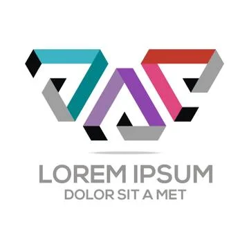 Logo Abstract Triangle Vector Stock Illustration