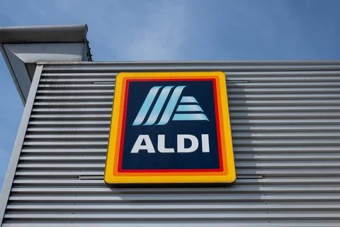 Logo Aldi is a multinational large-scale 스톡 사진