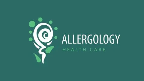 Logo for allergology. Vector illustration Stock Illustration