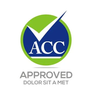 Logo Approved Icon Acc Concept Stock Illustration