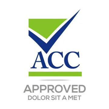 Logo Approved Icon Acc Concept Stock Illustration