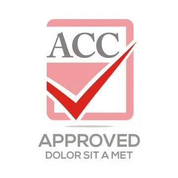 Logo Approved Icon Acc Concept Stock Illustration