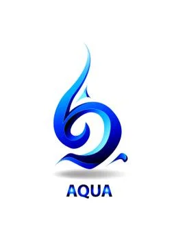 Logo Aqua Element Symbol Stock Illustration