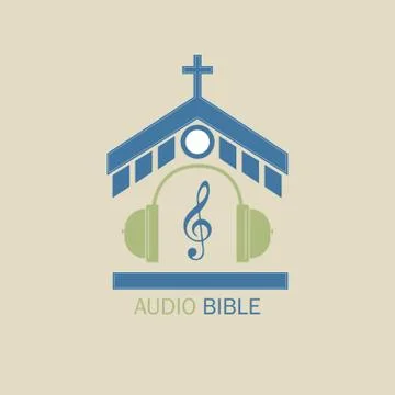Logo Audio Bible Stock Illustration