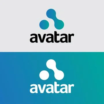 Logo Avatar, letter A, initial A, connection, digital Stock Illustration