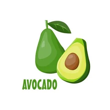 Logo Avocado vector farm design Stock Illustration