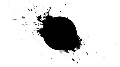 Logo Background - Ink Circle with blots Stock-Footage 108844321
