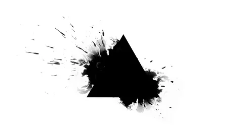 Logo Background - Ink Triangle with blots Stock Footage 108845124