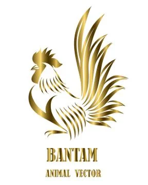 Logo of a bantam. It is standing eps 10 Stock Illustration