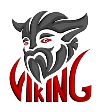 Logo with barbarian Stock Illustration
