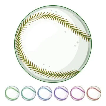 Logo baseball ball cartoon vector graphic Stock Illustration