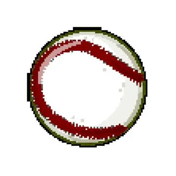Logo baseball ball pixel art vector illustration 库存插图