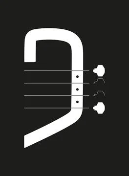 Logo bass white Illustrazione stock