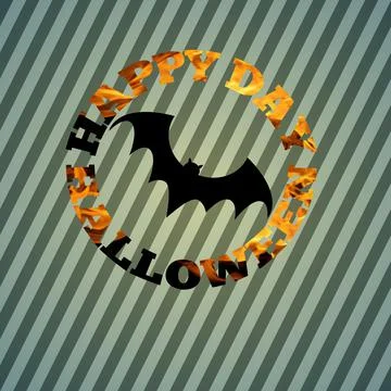 Logo bat halloween Stock Illustration